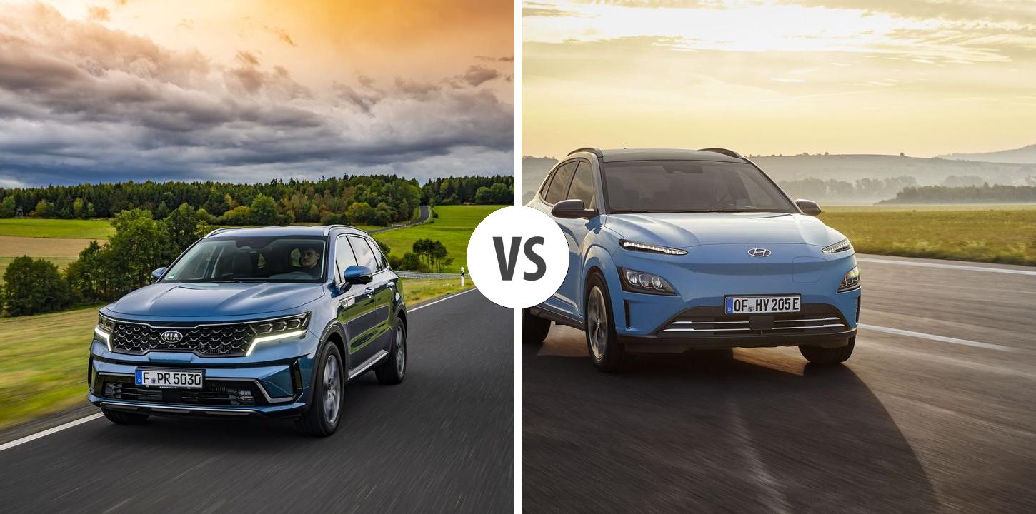 Kia Sorento Vs Hyundai Kona Elektro Autovergleich Autogott At