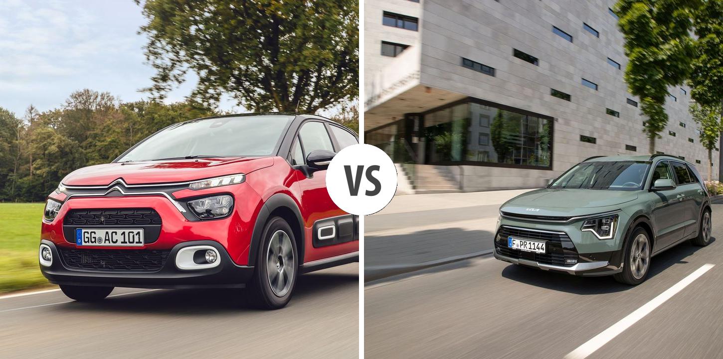 Citroën C3 VS KIA Niro Autovergleich | AUTOGOTT.AT