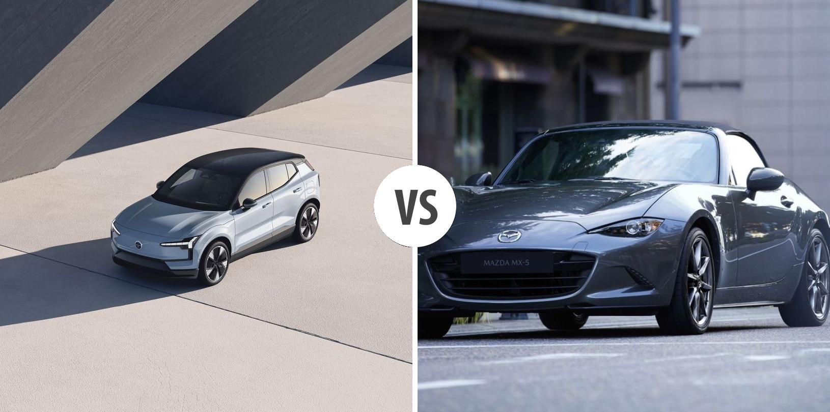 Volvo EX30 VS Mazda MX-5 Autovergleich | AUTOGOTT.AT